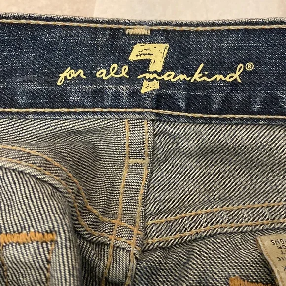 7 For All Mankind Fur Trim Crop Jean - Picture 3 of 9